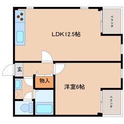 五位堂駅 徒歩3分 2階の物件間取画像